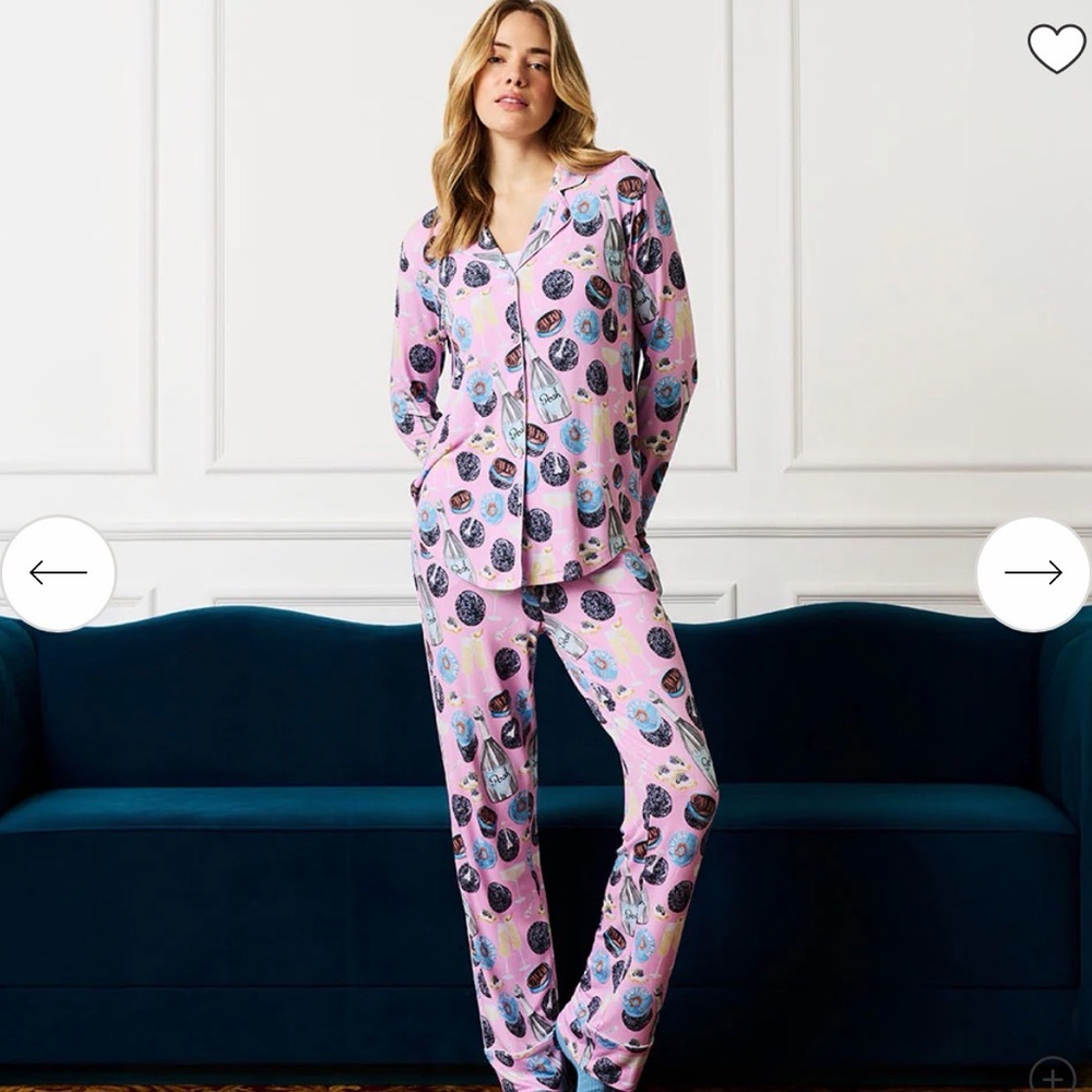 New with tag Posh Peanut Women's Luxe Pajama Pant Set - Posh Champagne